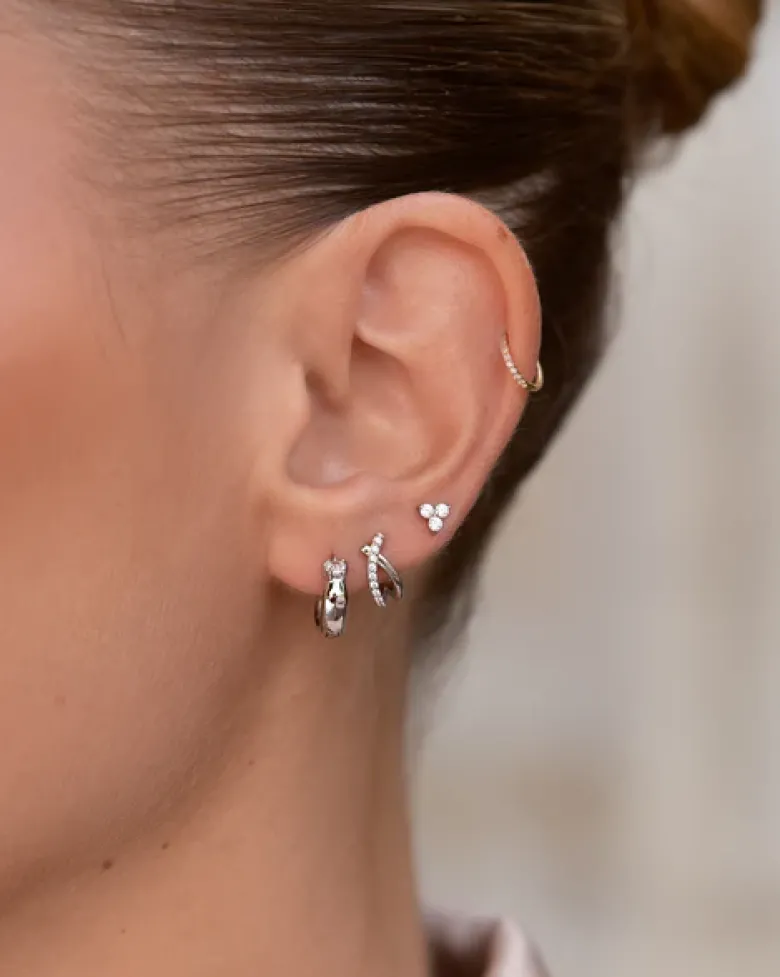Mockberg Soleil Hoops Örhängen Silver