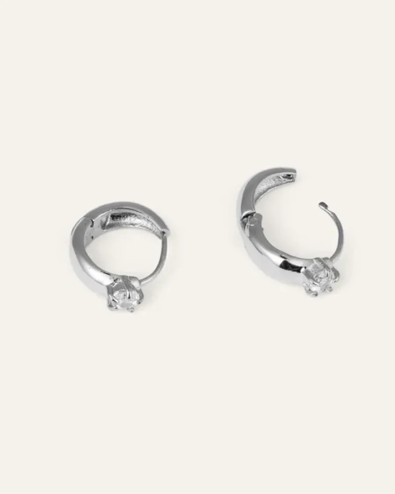 Mockberg Soleil Hoops Örhängen Silver