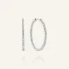 Mockberg Sparkle Extra Large Hoops Örhängen Silver