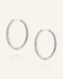 Mockberg Sparkle Extra Large Hoops Örhängen Silver