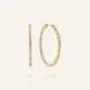 Mockberg Sparkle Extra Large Hoops Örhängen Guld