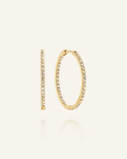 Mockberg Sparkle Extra Large Hoops Örhängen Guld