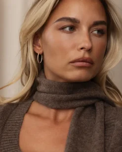 Mockberg Sparkle Extra Large Hoops Örhängen Guld