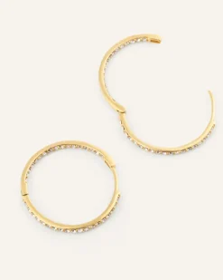 Mockberg Sparkle Extra Large Hoops Örhängen Guld