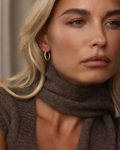 Mockberg Sparkle Large Hoops Örhängen Guld