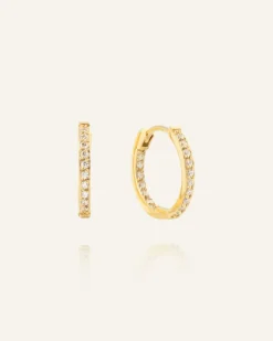 Mockberg Sparkle Medium Hoops Örhängen Guld