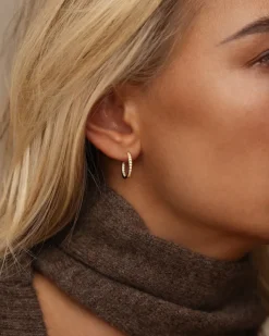 Mockberg Sparkle Medium Hoops Örhängen Guld