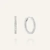 Mockberg Sparkle Medium Hoops Örhängen Silver