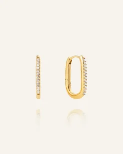 Mockberg Sparkle Medium U-Hoops Örhängen Guld
