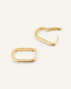 Mockberg Sparkle Medium U-Hoops Örhängen Guld