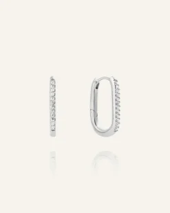 Mockberg Sparkle Medium U-Hoops Örhängen Silver