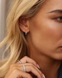 Mockberg Sparkle Mini Hoops Örhängen Silver