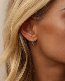 Mockberg Sparkle Small Hoops Örhängen Silver