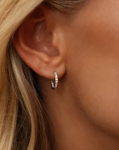 Mockberg Sparkle Small Hoops Örhängen Silver