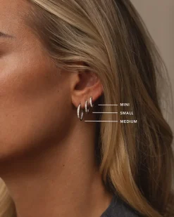 Mockberg Sparkle Small Hoops Örhängen Silver