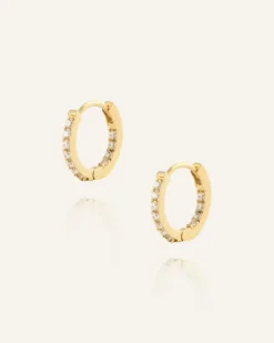 Mockberg Sparkle Small Hoops Örhängen Guld