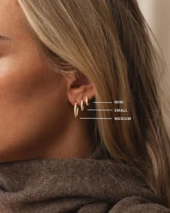 Mockberg Sparkle Small Hoops Örhängen Guld