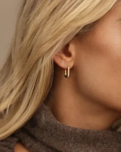 Mockberg Sparkle Small U-Hoops Örhängen Guld