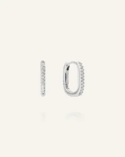 Mockberg Sparkle Small U-Hoops Örhängen Silver
