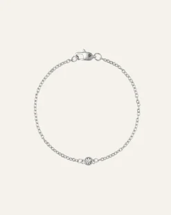 Mockberg Thin Diamond Armband Silver