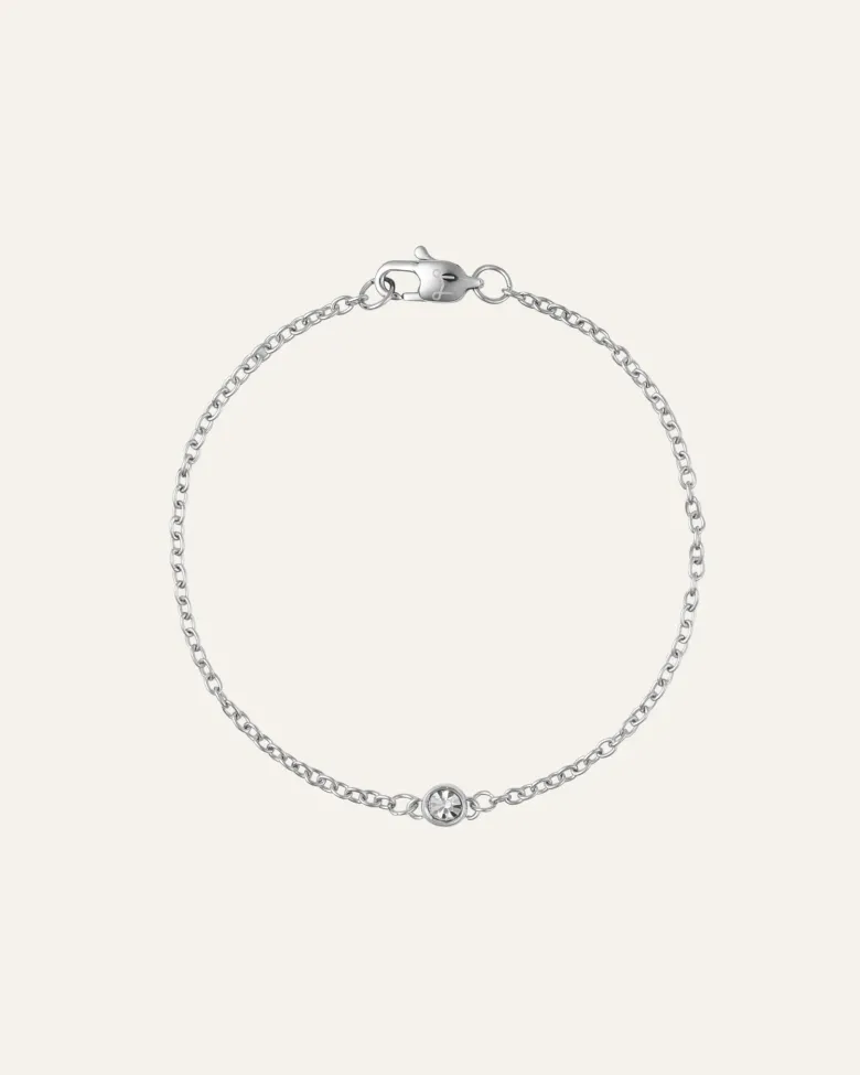 Mockberg Thin Diamond Armband Silver