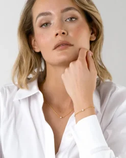 Mockberg Thin Diamond Guld Halsband