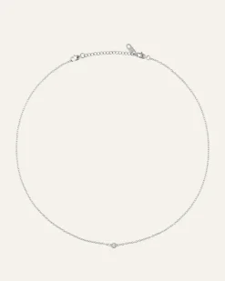 Mockberg Thin Diamond Halsband Silver