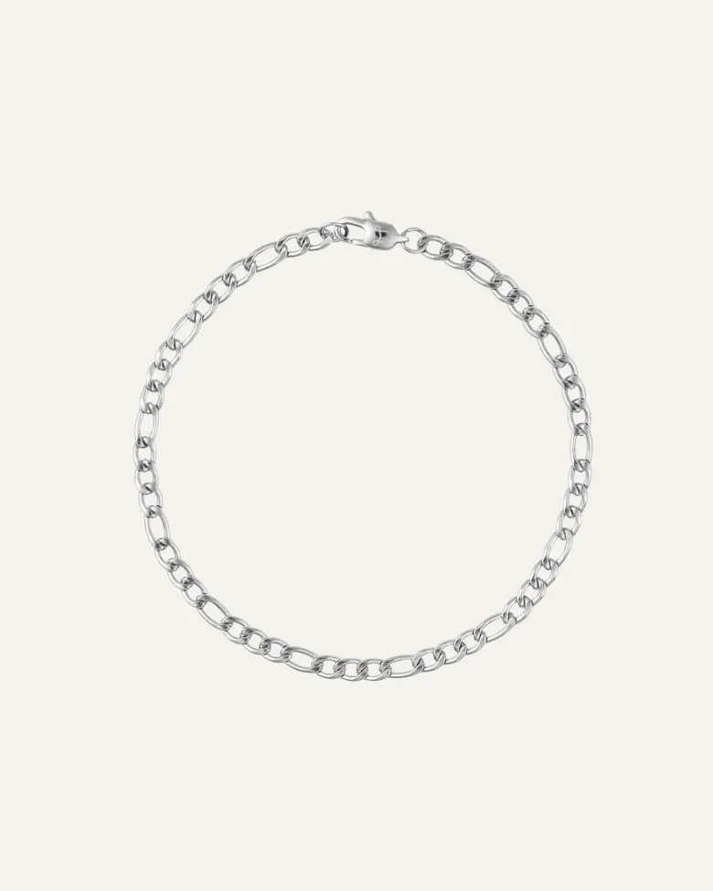 Mockberg Thin Figaro Armband Silver