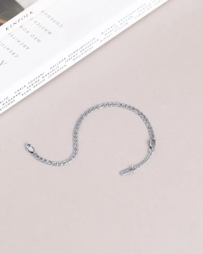 Mockberg Thin Figaro Armband Silver