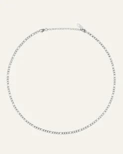 Mockberg Thin Figaro Halsband Silver
