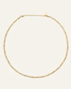 Mockberg Thin Figaro Halsband Guld