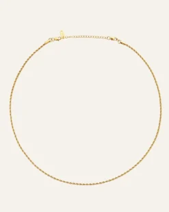 Mockberg Thin Rope Halsband Guld