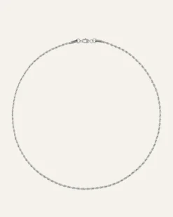 Mockberg Thin Rope Halsband Silver