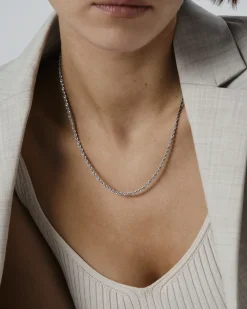 Mockberg Thin Rope Halsband Silver