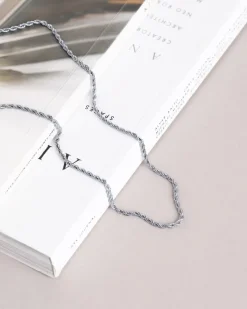 Mockberg Thin Rope Halsband Silver