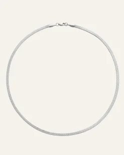 Mockberg Thin Snake Halsband Silver