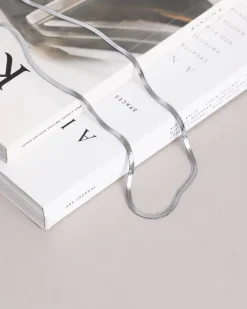 Mockberg Thin Snake Halsband Silver