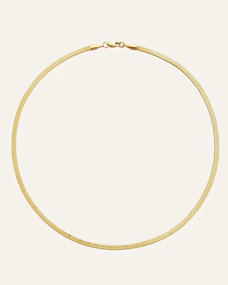 Mockberg Thin Snake Halsband Guld