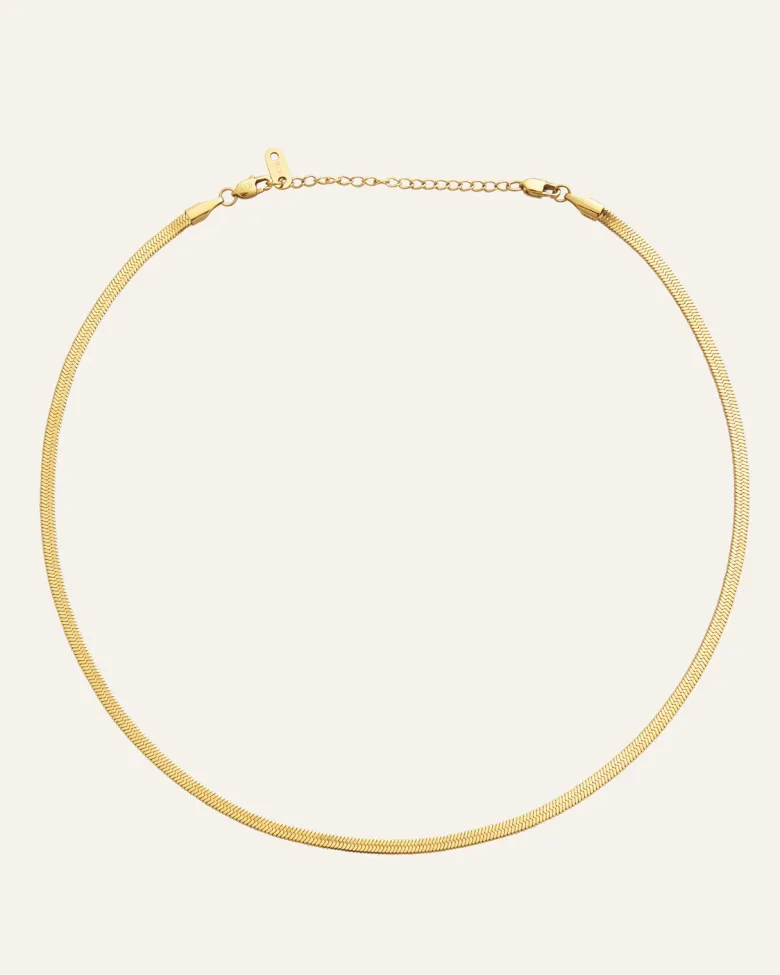 Mockberg Thin Snake Halsband Guld