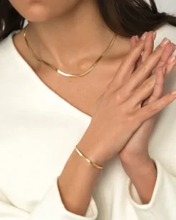 Mockberg Thin Snake Halsband Guld