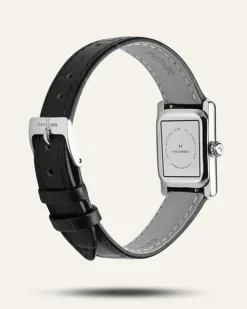 Mockberg Timeless Black Leather Silver Watch MB0246