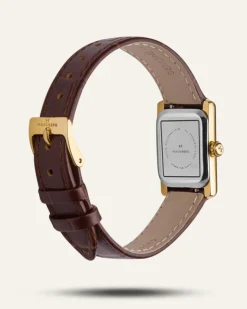 Mockberg Timeless Brown Leather Gold Watch MB0247