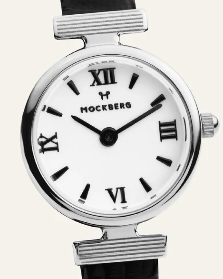 Mockberg Vintage Leather Silver Watch MB0250