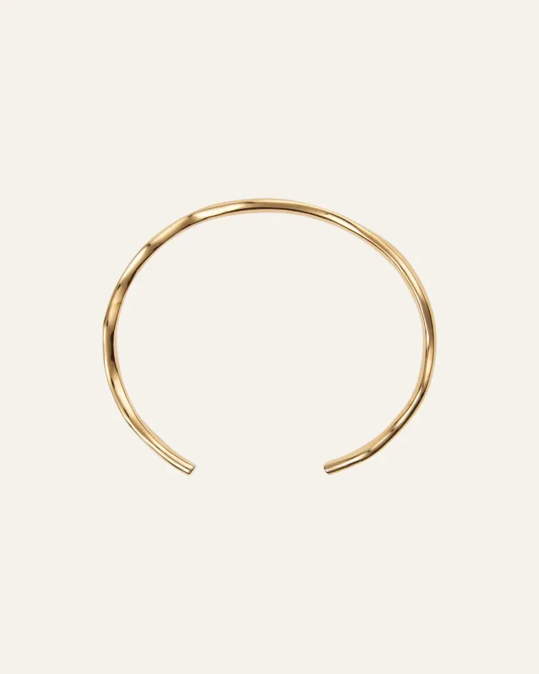 Mockberg Wavy Bolded Cuff Gold Armband