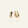 Mockberg Wavy Bolded Mini Örhängen Hoops Guld