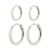 PILGRIM Ariella Hoop 2-pack Örhängen Silver 612216003
