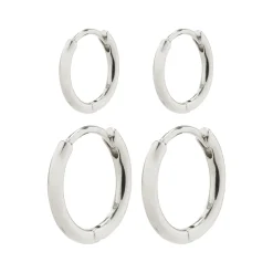 PILGRIM Ariella Hoop 2-pack Örhängen Silver 612216003