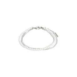 PILGRIM Baker Armband Vit/Silver 632316002
