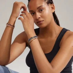 PILGRIM Indie Armband Svart/Guld 262042112