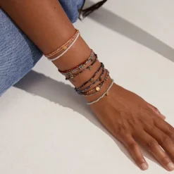 PILGRIM Indie Armband Svart/Guld 262042112
